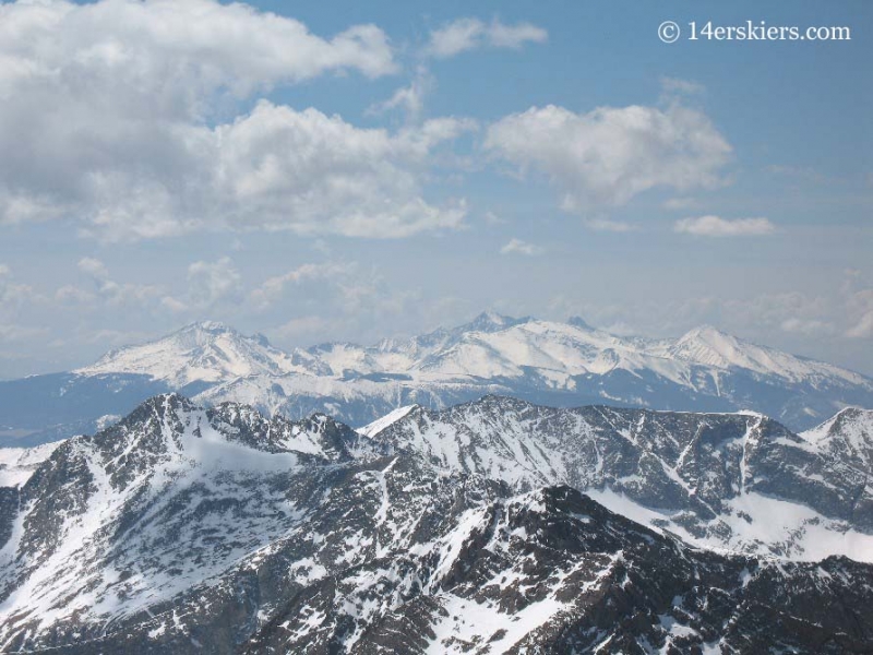 Blanca group seen from Humboldt Peak. 