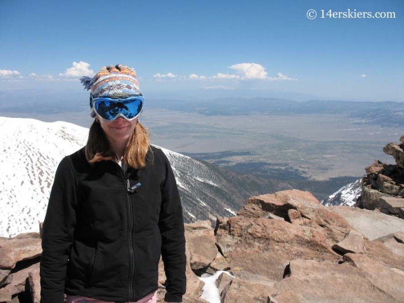 Brittany Konsella on summit of Humboldt Peak. 