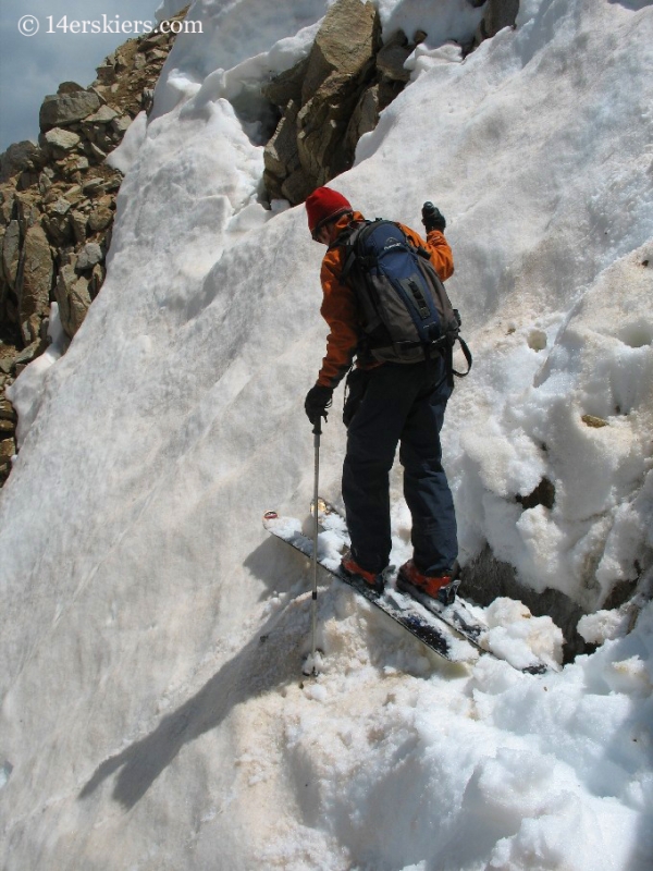 Frank Konsella backcountry skiing on Huron Peak.  