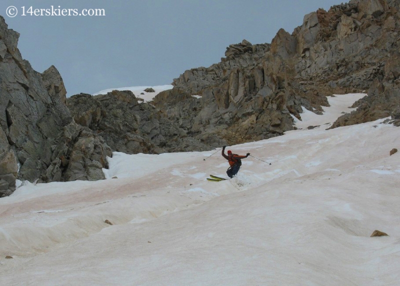 Frank Konsella backcountry skiing on Huron peak