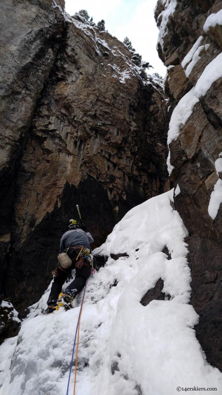 colorado ice climbing near crested butte