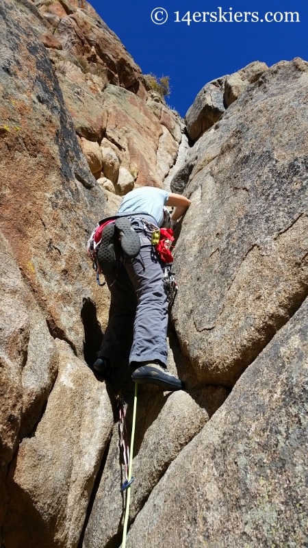 Climbing at Harmel's in Taylor Canyon