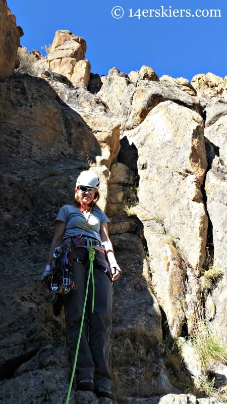 Climbing at Harmel's in Taylor Canyon. 