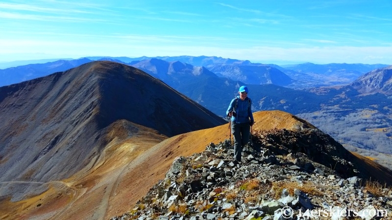 Climbing Mount Owen near Crested Butte. 