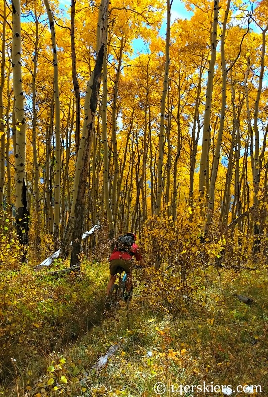 Fall mountain biking in Crested Butte.