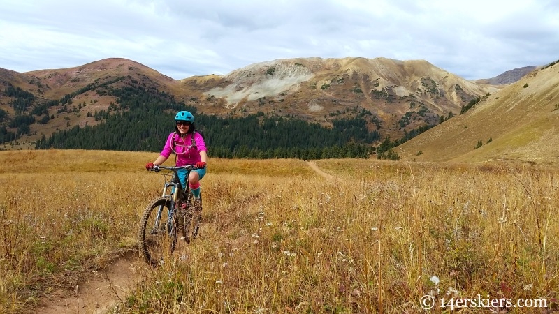 Kristi Kagy mountain biking near Crested Butte. 