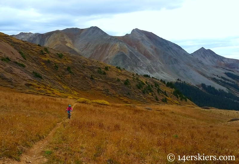 Kristi Kagy mountain biking near Crested Butte. 