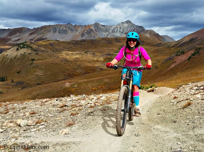 Kristi Kagy mountain biking near Crested Butte. 