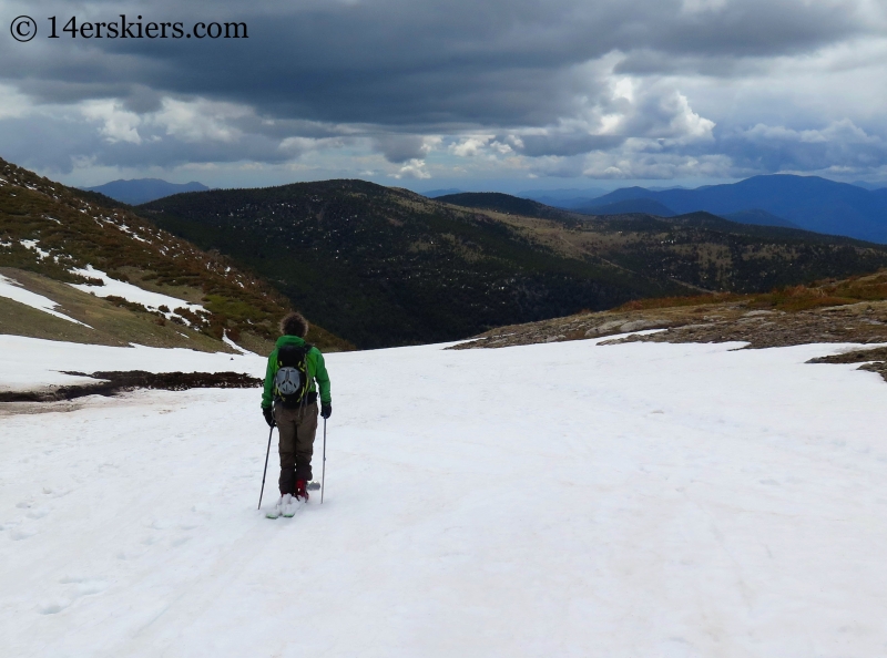 Scott Edlin descending St. Mary's glacier.