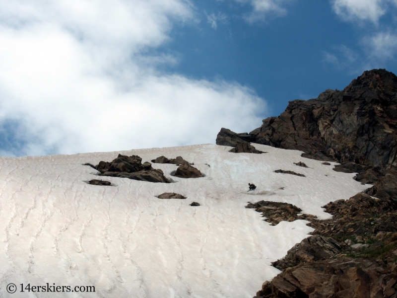 Backcountry skiing on Jasper Peak.