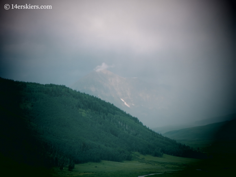 Mount Gothic in rain storm.