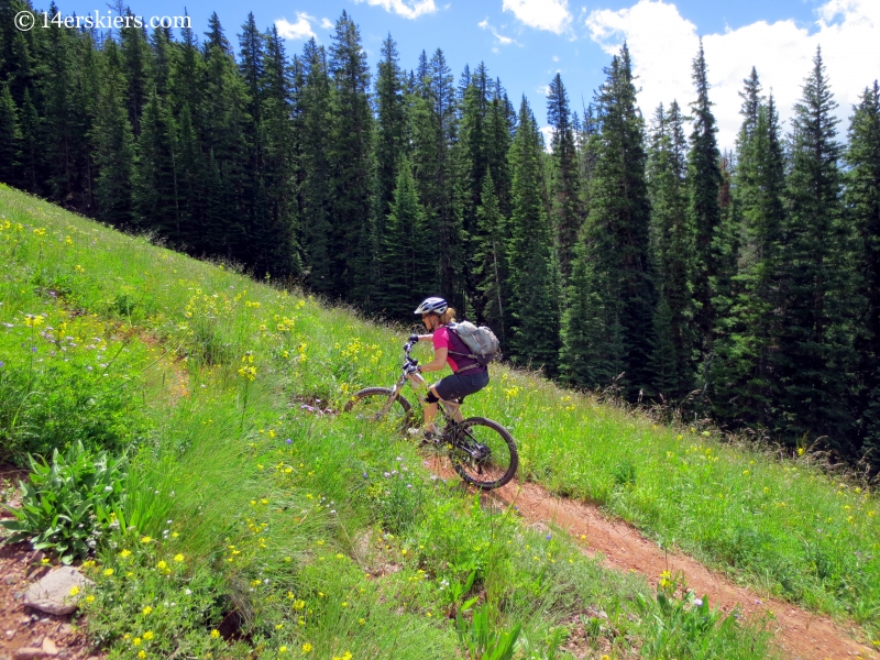 Brittany Konsella mountain biking Teocalli Ridge Trail near Crested Butte