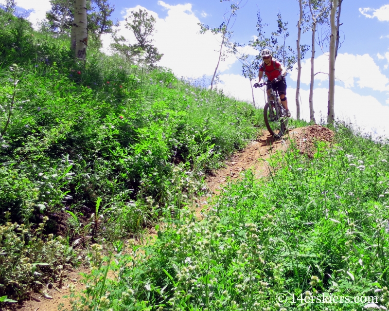 Brittany Konsella mountain biking Teocalli Ridge Trail near Crested Butte