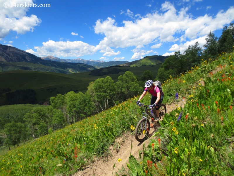 Brittany Konsella mountain biking Teocalli Ridge Trail near Crested Butte