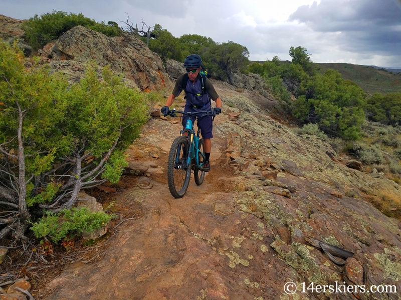 July mountain biking at Hartman Rocks.