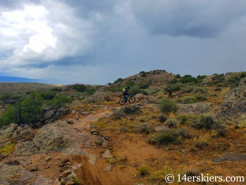 July mountain biking at Hartman Rocks.