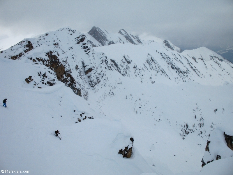 Skiing at Kicking Horse, British Columbia. 