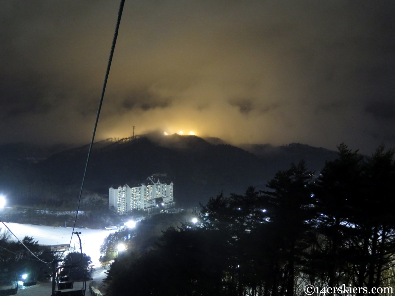 Korea night skiing