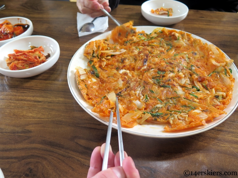 kim chi jeon korean food