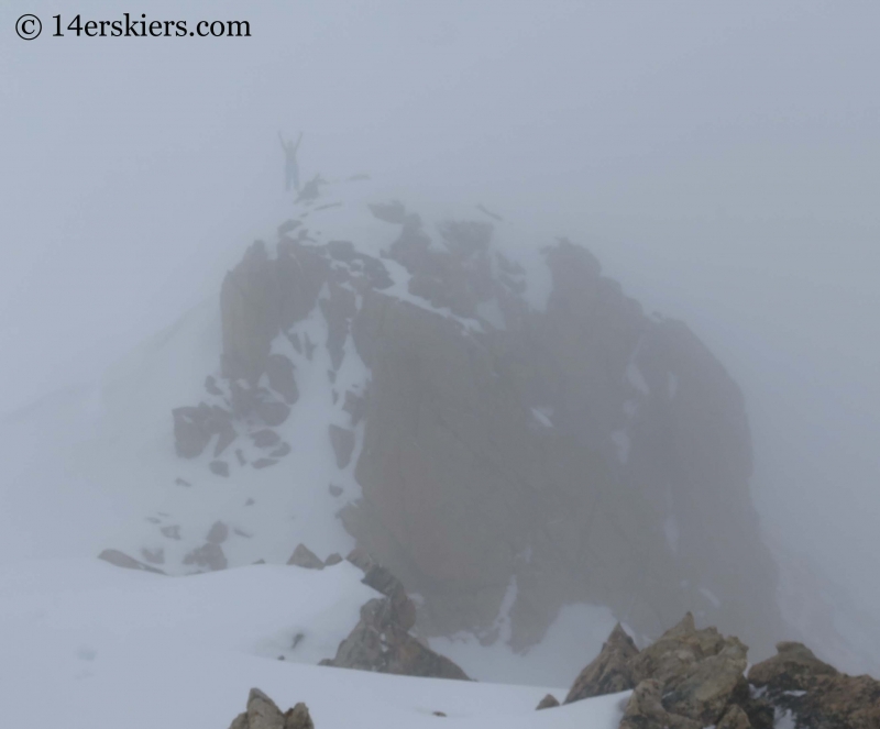 Natalia Moran on the summit of Lackawanna Peak. 