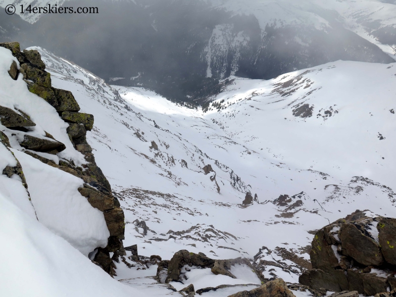 Skiing west side of Lackawanna Peak.