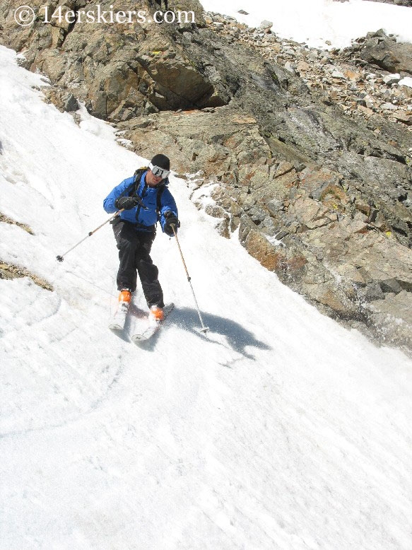 Dave Bourassa backcountry skiing La Plata Peak. 