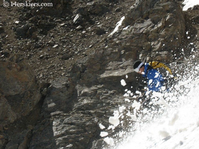 Dave Bourassa backcountry skiing La Plata Peak.  