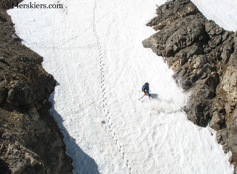 Dave Bourassa backcountry skiing La Plata Peak.  