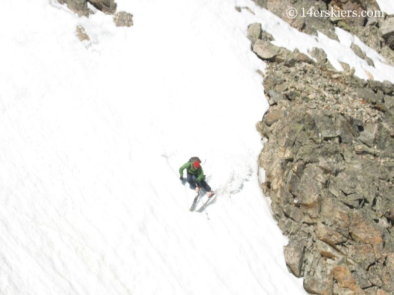 Frank Konsella backcountry skiing La Plata Peak.  