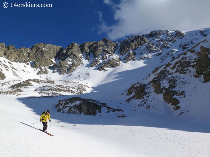 Mark Cavaliero and the north side of La Plata Peak. 