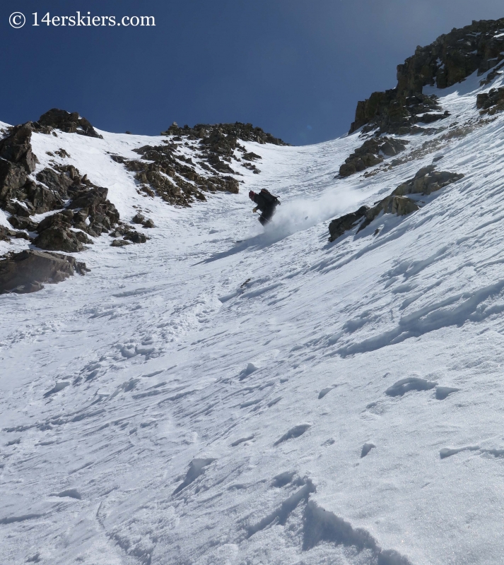 Josh Macak backcountry skiing on La Plata. 