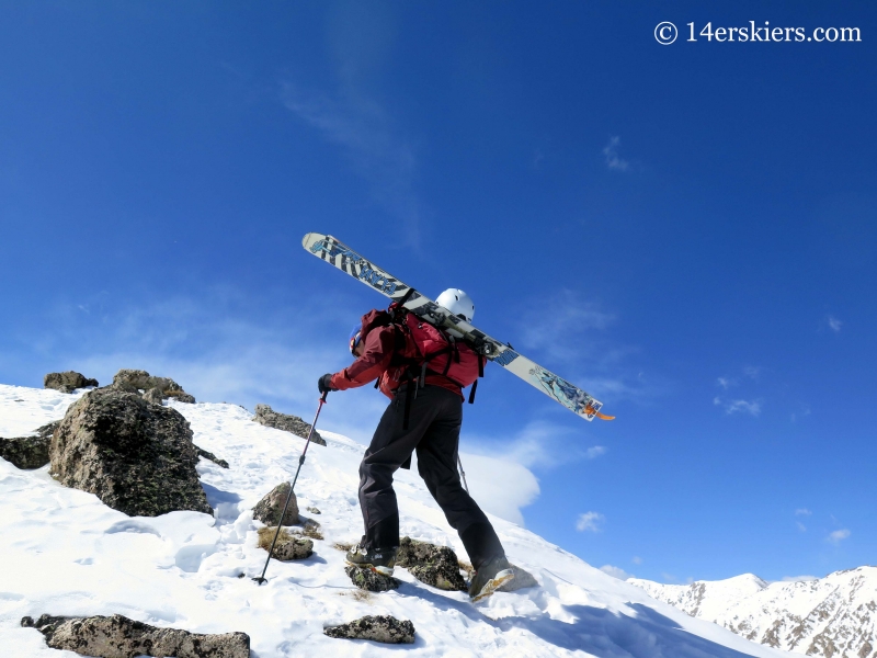 Frank Konsella ascending La Plata peak. 