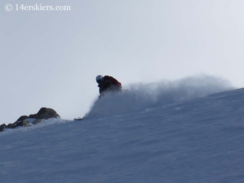 Frank Konsella backcountry skiing on La Plata peak