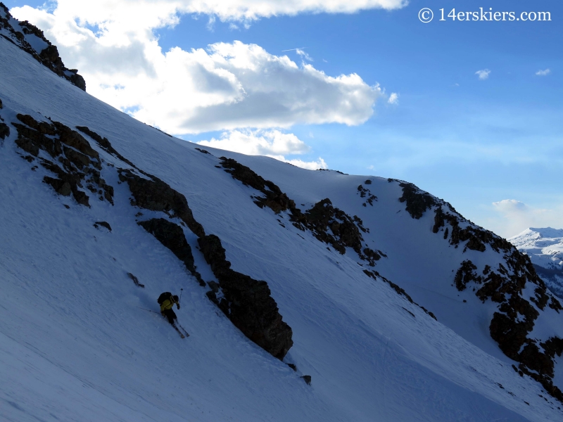 Mark Cavaliero backcountry skiing on La Plata peak