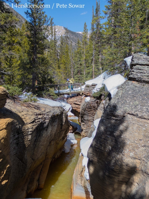 Bridge crossing on the La Plata trail. 