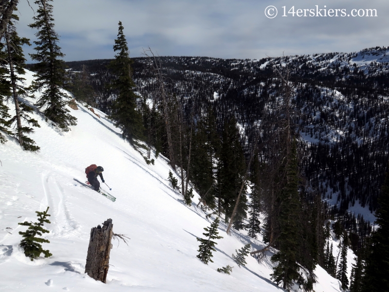 Larry Fontaine backcountry skiing in Steamboat.