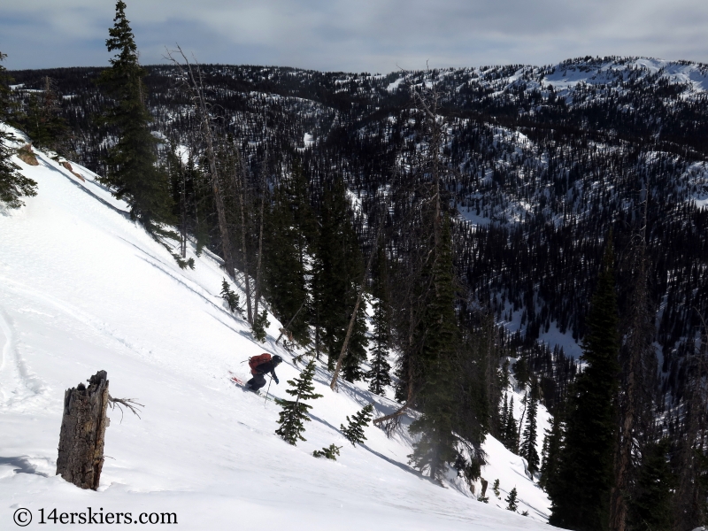 Larry Fontaine backcountry skiing in Steamboat.