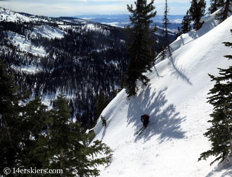 Larry Fontaine backcountry skiing in Steamboat.