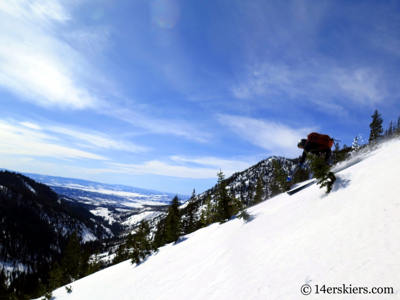 Larry Fontaine backcountry skiing in Steamboat.