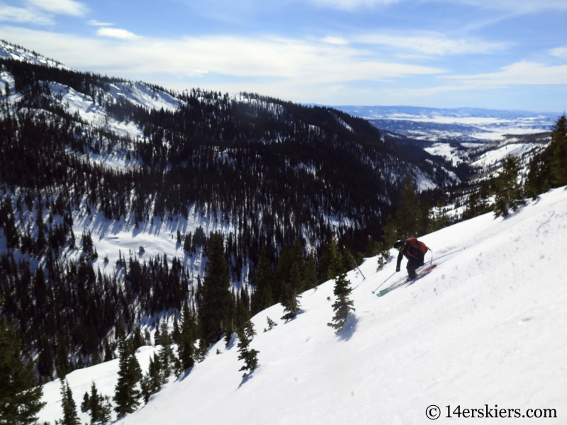 Larry Fontaine backcountry skiing in Steamboat.