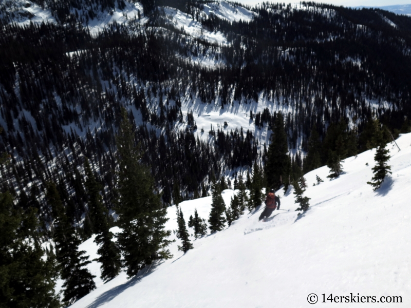 Larry Fontaine backcountry skiing in Steamboat.