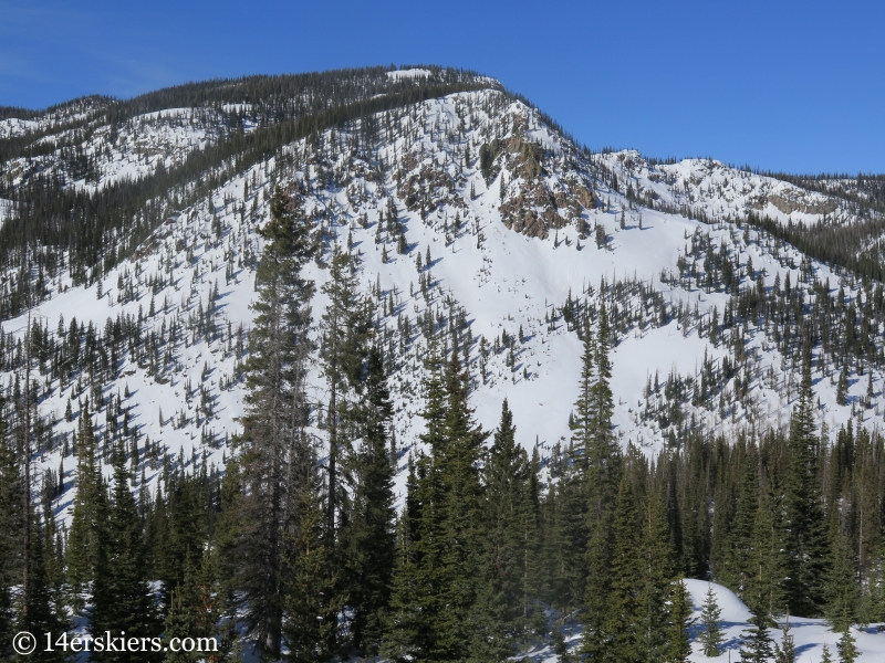 Steamboat backcountry skiing near Soda Mountain.