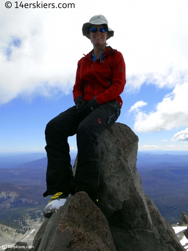 Backcountry skiing on Lassen Peak in California