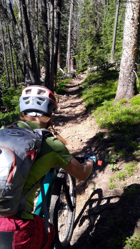 descending steep loose mtb trail