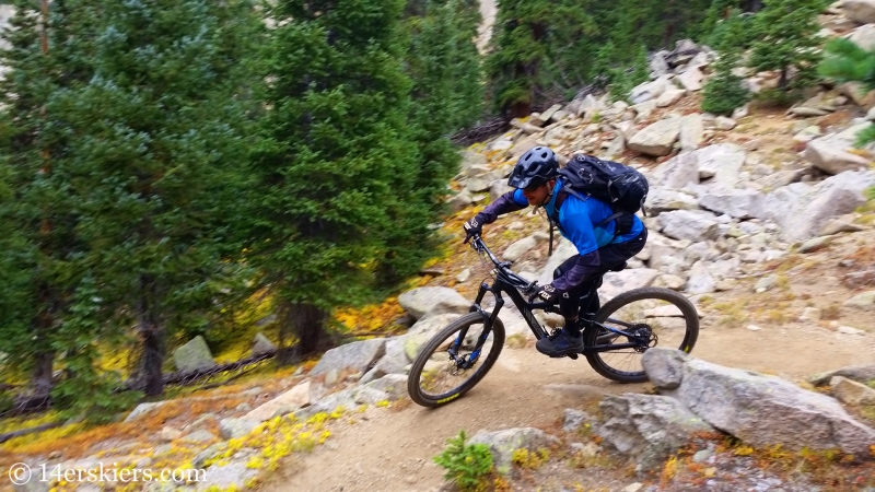 Larry Fontaine mountain biking Lenawee Trail