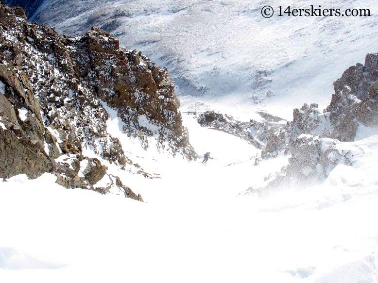 Frank backcountry skiing on Mount Lincoln