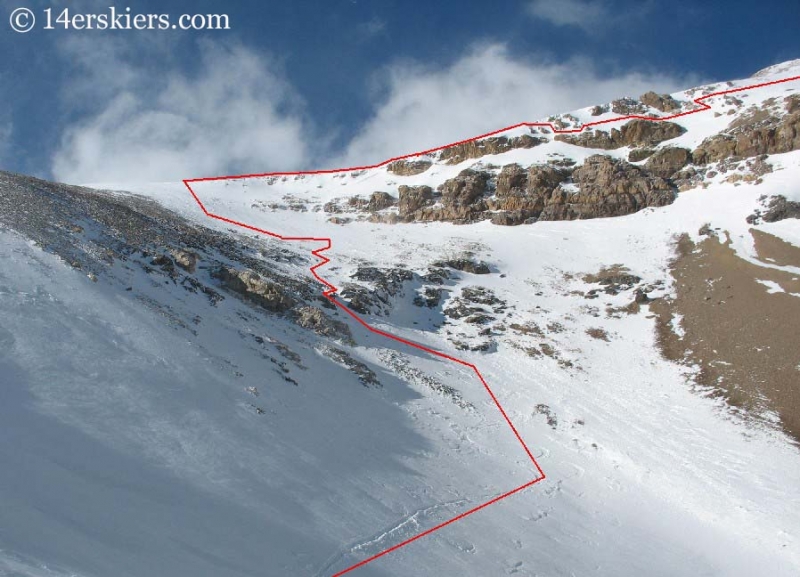 ski line on Mount Lincoln.  