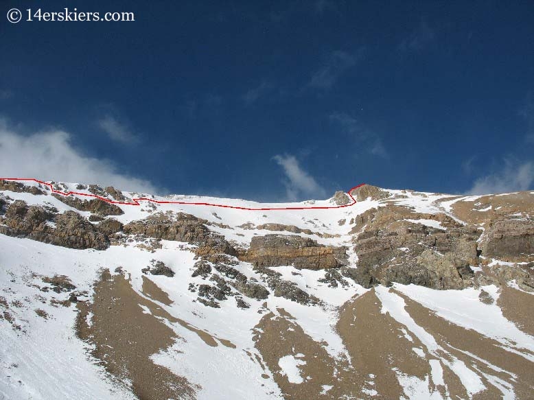 ski line on Mount Lincoln.  