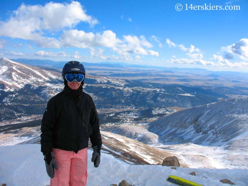 Brittany Walker Konsella on the summit of Lincoln.  