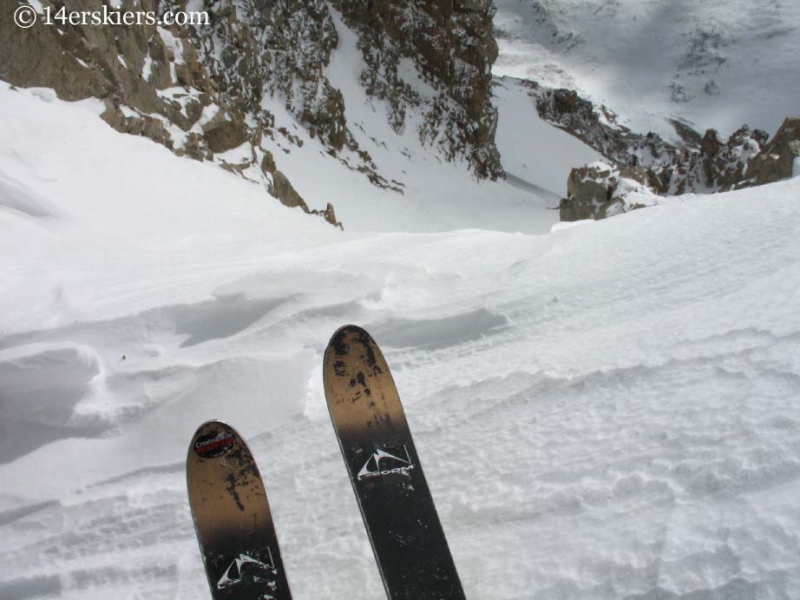 Frank Konsella backcountry skiing on Mount Lincoln.  